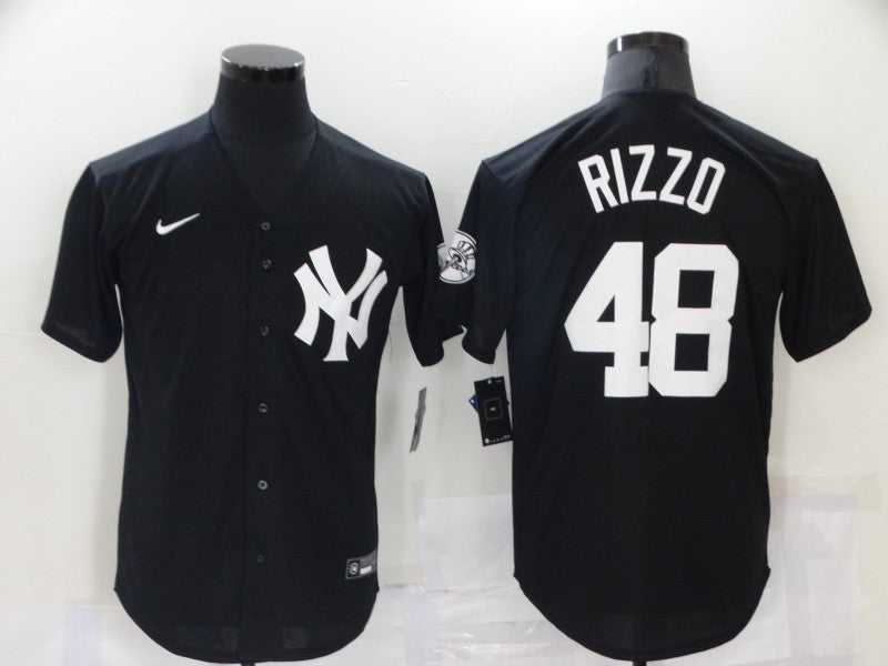 Men's New York Yankees Anthony Rizzo #48 Black Baseball Jersey